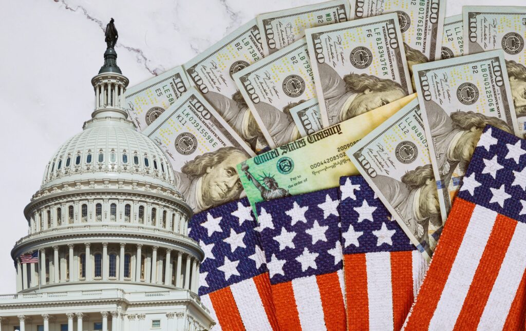Image of increased prices and government buildings.